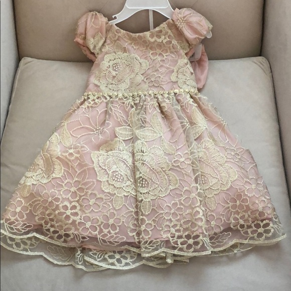 rare editions gold dress